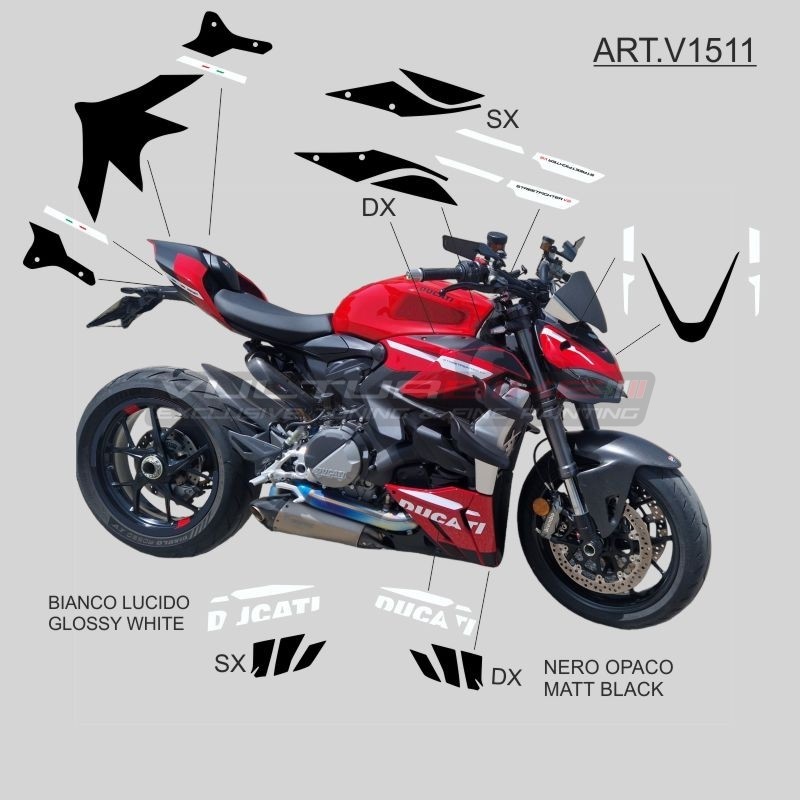 Kit Adesivi Completo Per Ducati Streetfighter V Design Panigale V