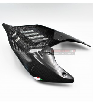 Queue en carbone design blanc - Ducati Panigale V4 / V4S / V4R / V2 / Streetfighter V4 / V2