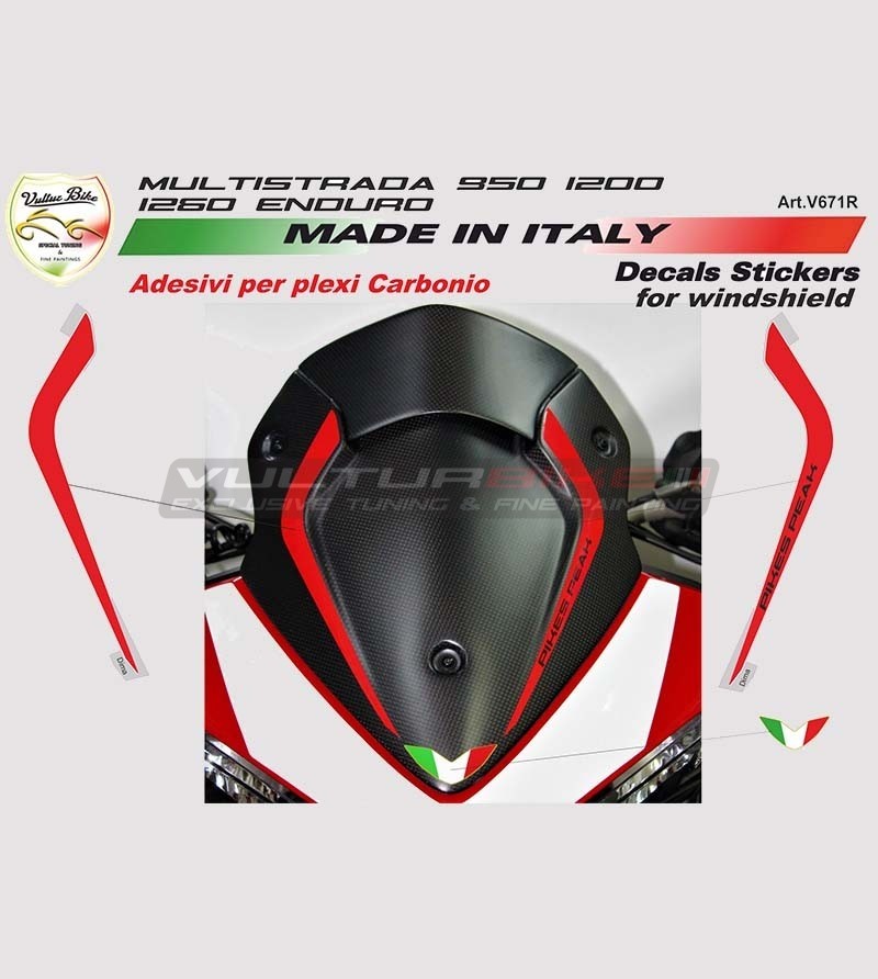 Front fairing stickers Pikes-Peak version - Ducati Multistrada 950/1200/1260 / Enduro 