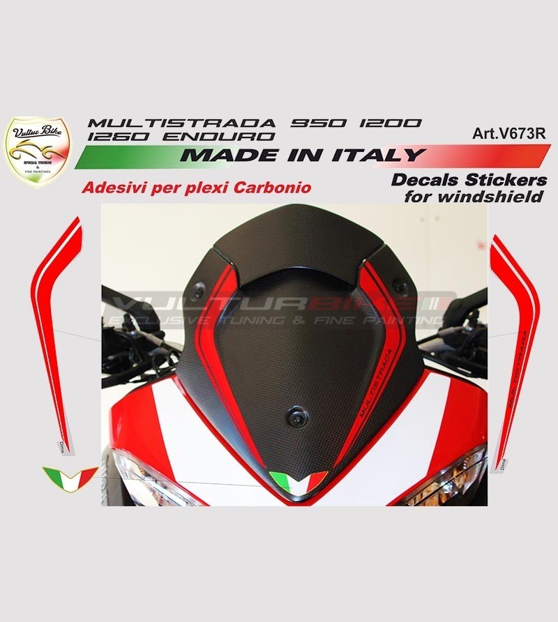 Stickers bulle Multistrada - Ducati Multistrada 950/1200/1260/Enduro
