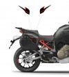 Autocollants rouges noirs pour couvertures de valises - Ducati Multistrada V4 / V4S