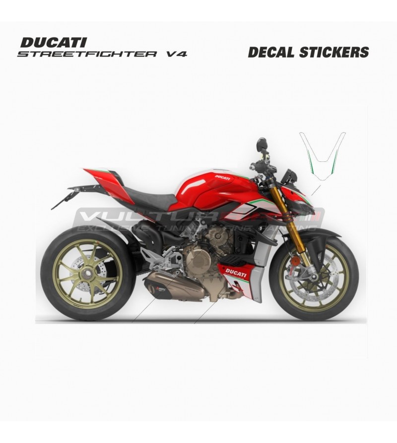 Adesivo per cupolino design tricolore italiano - Ducati Streetfighter V4 / V2