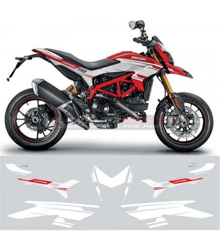 Complete white design stickers kit - Ducati Hypermotard 821 / 939