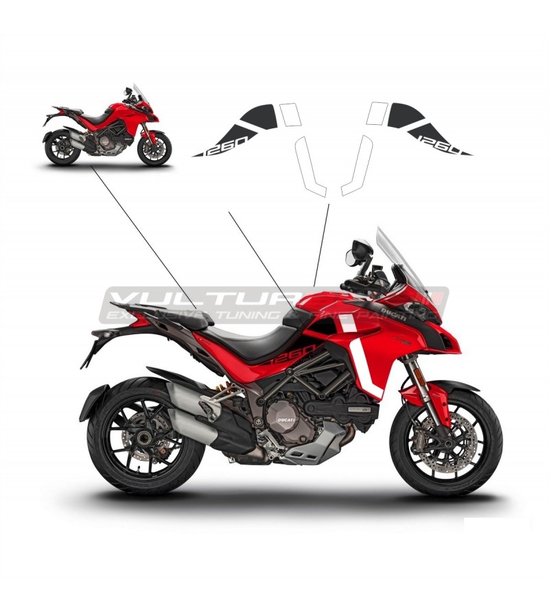 Stickers for side fairings - Ducati Multistrada 1260 / 1260s / 950 from 2019