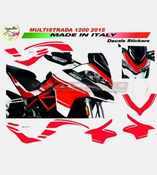 Kit adhésif rouge design exclusif - Ducati Multistrada 1200 2015
