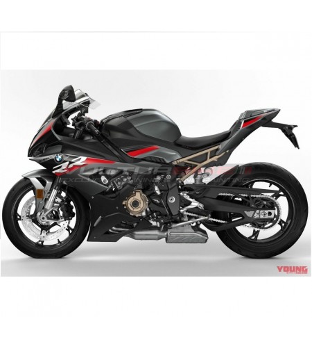Ganzer schwarzer roter Aufklebersatz - BMW S1000RR 2019 / 2021