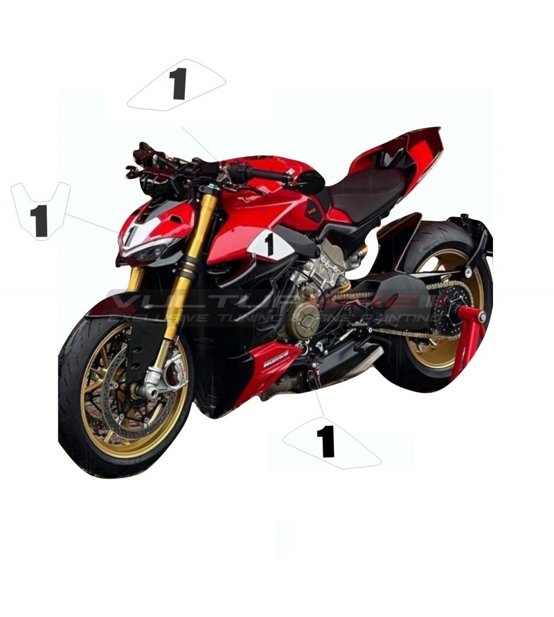 Kit adhésifs à flancs et bulle personnalisable - Ducati Streetfighter V4