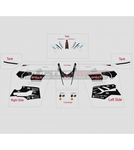 Stickers kit SBK aruba team - Ducati Panigale V2 2020 / 2021 red 