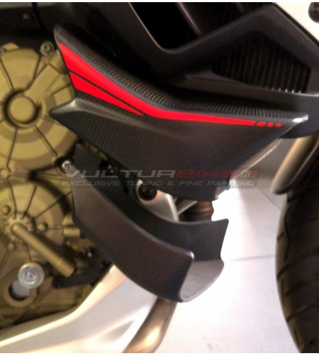 Cover in carbonio design personalizzato per alette  - Ducati Multistrada V4 / V4S 