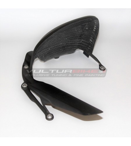 Guardabarros trasero de carbono con protector de cadena - Ducati Multistrada V4 / V4S / Rally 