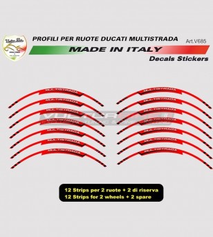 Adesivi profili per ruote - Ducati Multistrada 1200/1260 