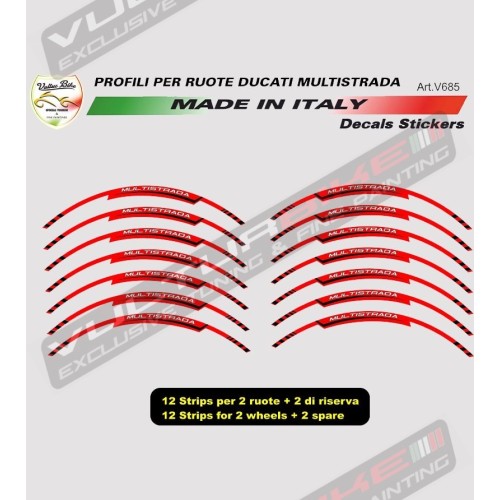 Profiles stickers for wheels - Ducati Multistrada 1200/1260 