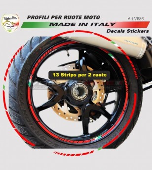 Universal stickers profiles for motorcycle's wheels