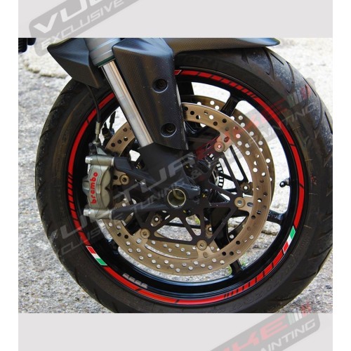 Universal stickers profiles for motorcycle's wheels