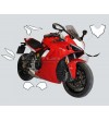 Kit adesivi bianco nero completo - Ducati Supersport 950 