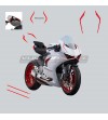 Weiße Verkleidung Aufkleber Kit - Ducati Panigale V2 2020 / 2022 