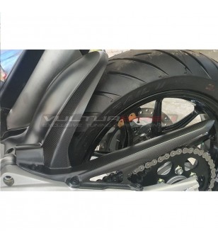 Guardabarros trasero de carbono con protector de cadena - Ducati Multistrada V4 / V4S / Rally