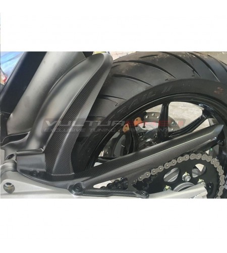 Parafango posteriore in carbonio con paracatena - Ducati Multistrada V4 / V4S /Rally 