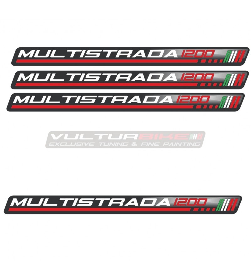 4 universal 3D resin stickers - Ducati Multistrada 1200