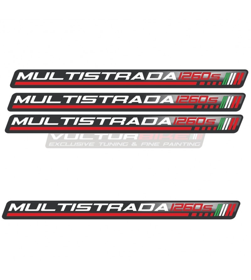 4 universal 3D resin stickers - Ducati Multistrada 1260s