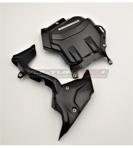 Tapa de la cabeza del motor y cubierta del piñón en carbono - Ducati Multistrada V4 