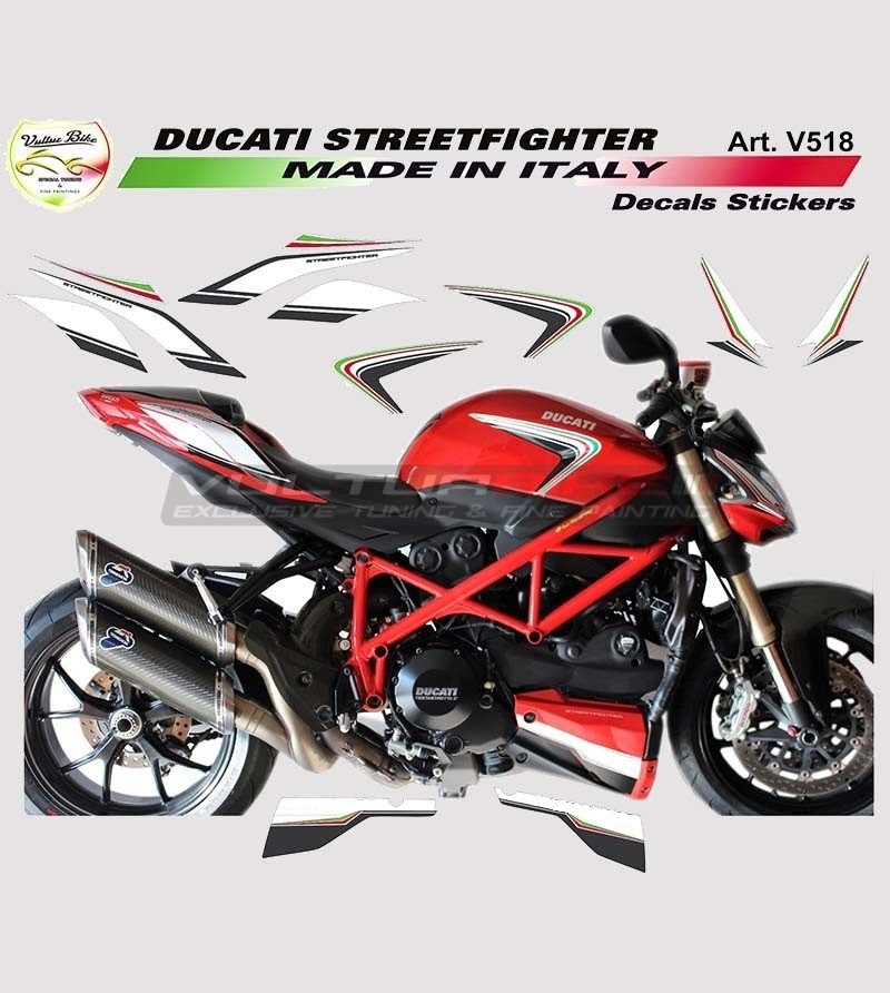 Kit adhésif tricolore - Ducati Streetfighter