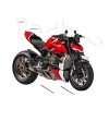 Weiße Panigale SP Design Klebeset - Ducati Streetfighter V4 / V4S 