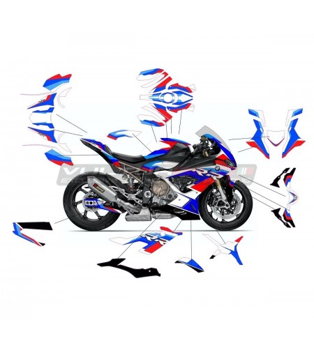 Kit complete stickers blue red - BMW S1000RR 2019 / 2021