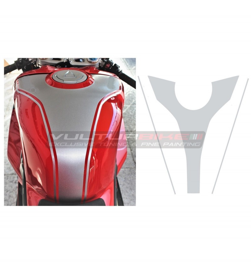 Autocollants de réservoir à effet aluminium brossé - Ducati Panigale V4 2022