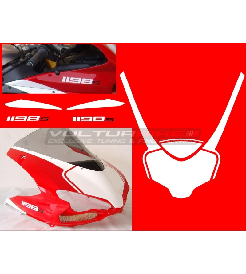 Adesivo Sticker compatibili Ducati 1098 848 1198 Bandiera Italia Cupolino  Italy