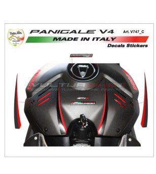 Rot-schwarz spezielle Tankabdeckung Aufkleber - Ducati Panigale V4 / V4S / V4R