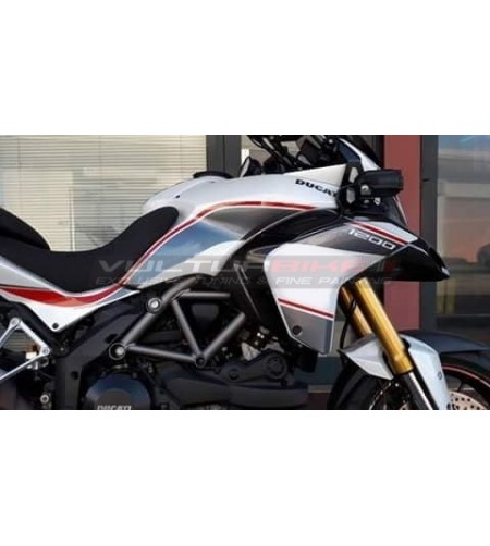 Kit autocollants moto blanc - Ducati multistrada 1200/1200S 2010/2014 