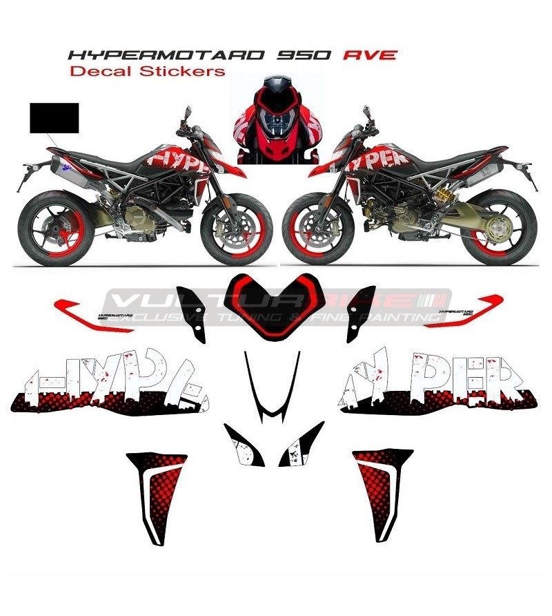 Stickers' kit RVE replica  - Ducati Hypermotard 950