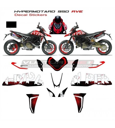 Stickers' kit RVE replica  - Ducati Hypermotard 950