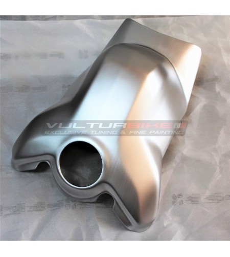 Cubierta de depósito alargada pintada con efecto aluminio cepillado - Ducati Panigale V4 / Streetfighter V4 