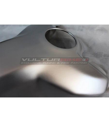 Cover serbatoio allungata verniciata con effetto alluminio spazzolato - Ducati Panigale V4 / Streetfighter V4 