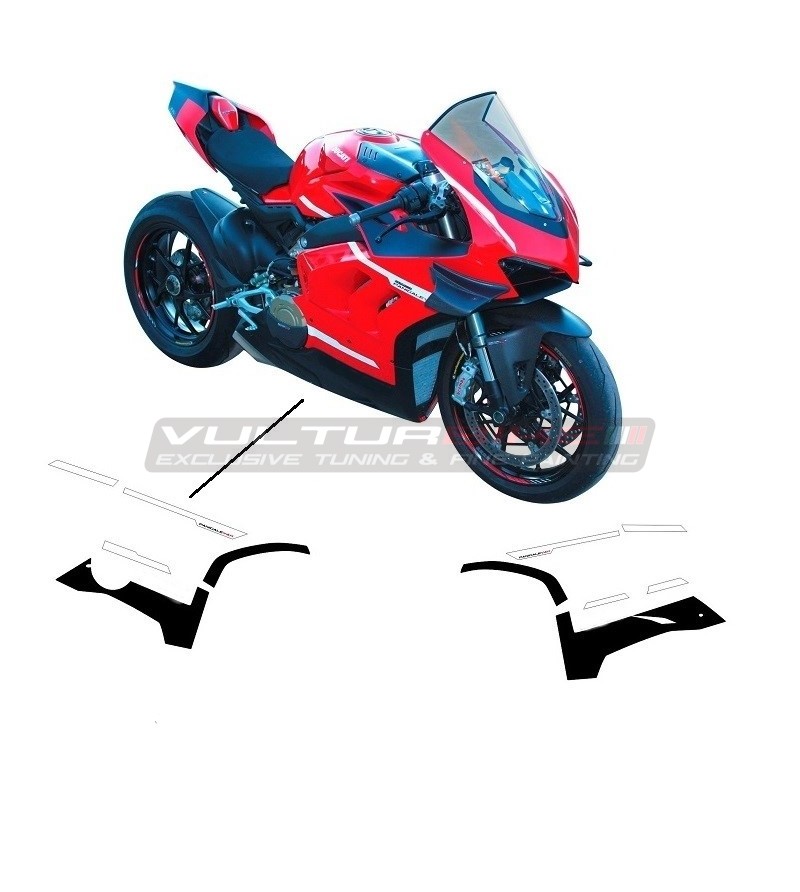 Pegatinas para carenitas laterales diseño SUPERLEGGERA - Ducati Panigale V4R / V4 2020