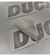 Paire d’emblèmes originaux Ducati couleur grise