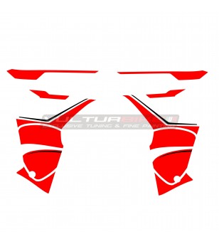Red black stickers for side panels - Ducati Multistrada V4