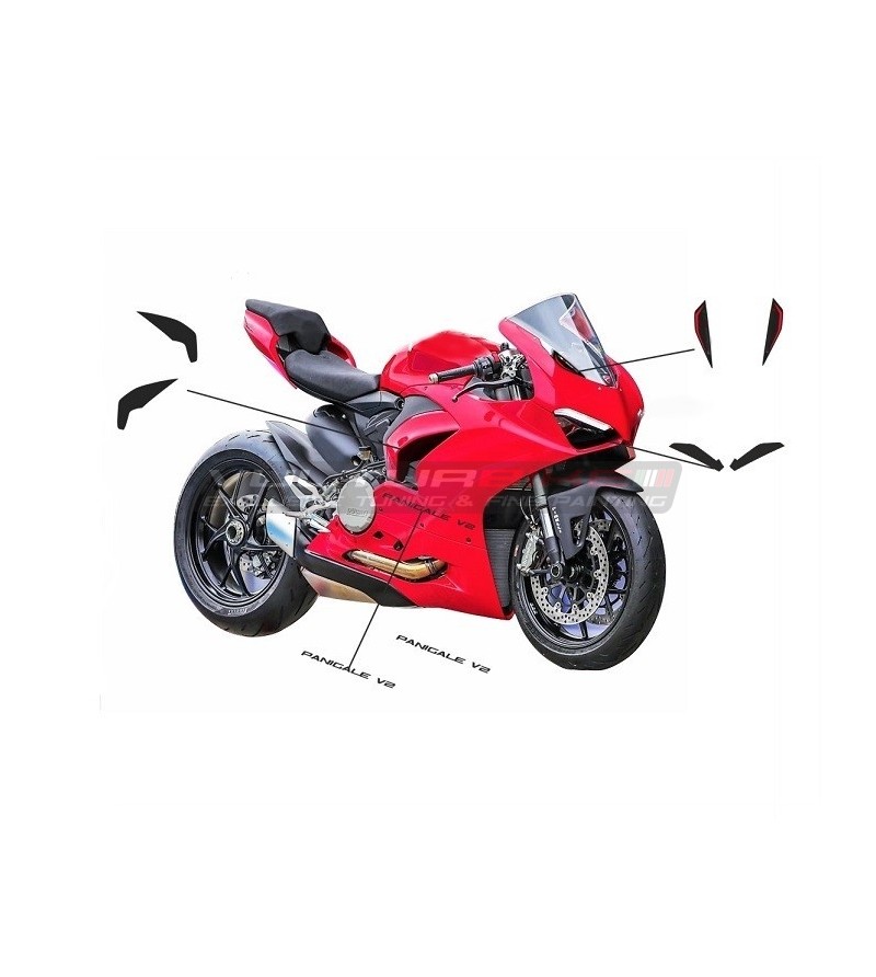 Kit de pegatinas negras - Ducati Panigale V2 2020