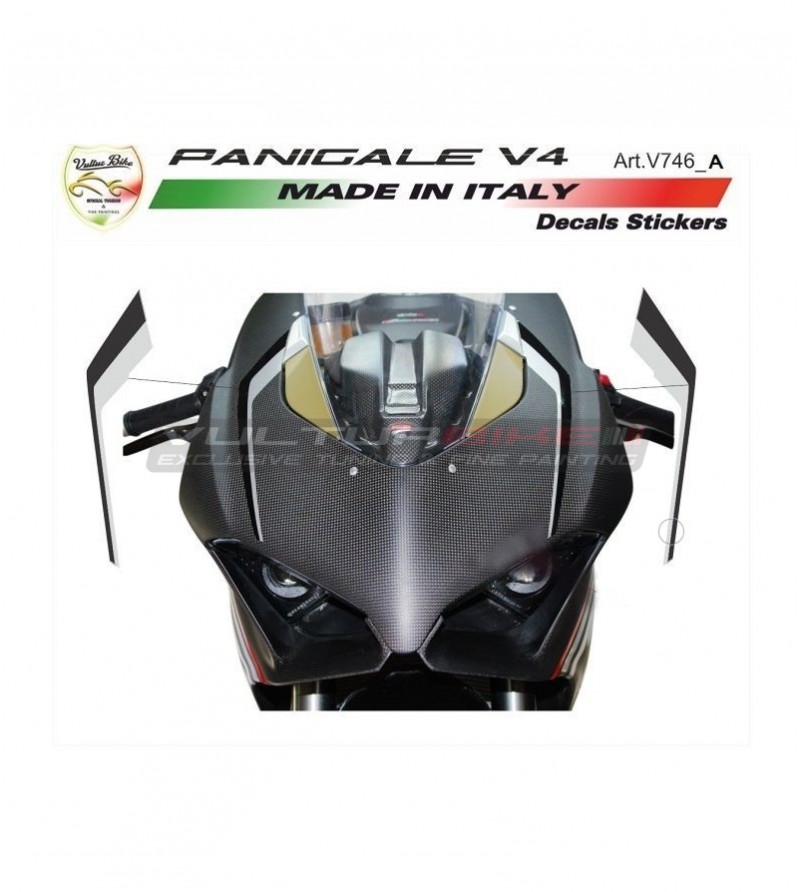 Kit adesivi argento / nero per cupolino - Ducati Panigale V2 2020