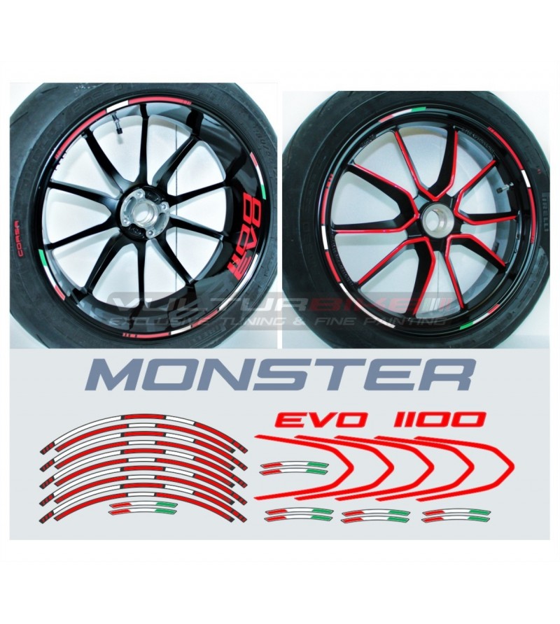 Autocollants de roue - Ducati Monster 1100 EVO