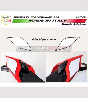 Kit adesivi personalizzati per codino Ducati Panigale V4 Bianco-Rosso 