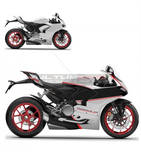 Kit d’autocollants Livrée moto blanche personnalisée - Ducati Panigale V2 2020 / 2022 