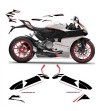 Kit d’autocollants Livrée moto blanche personnalisée - Ducati Panigale V2 2020 / 2022 
