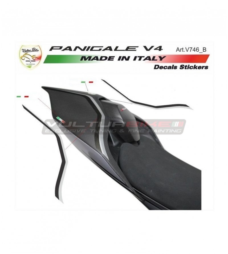 Stickers for tail black silver - Ducati Panigale V2 2020 / Streetfighter V4