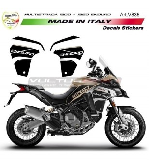 Adesivi neri per fiancate laterali - Ducati Multistrada ENDURO 1200 / 1260