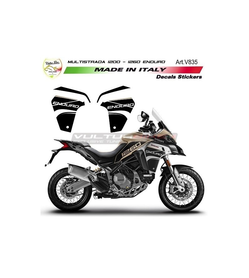 Adesivi neri per fiancate laterali - Ducati Multistrada ENDURO 1200 / 1260