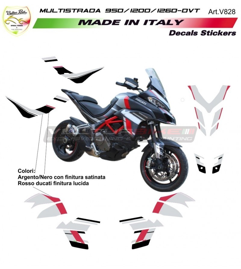 Kit completo de pegatinas - Ducati Multistrada 950 / 1200 / 1260 / DVT