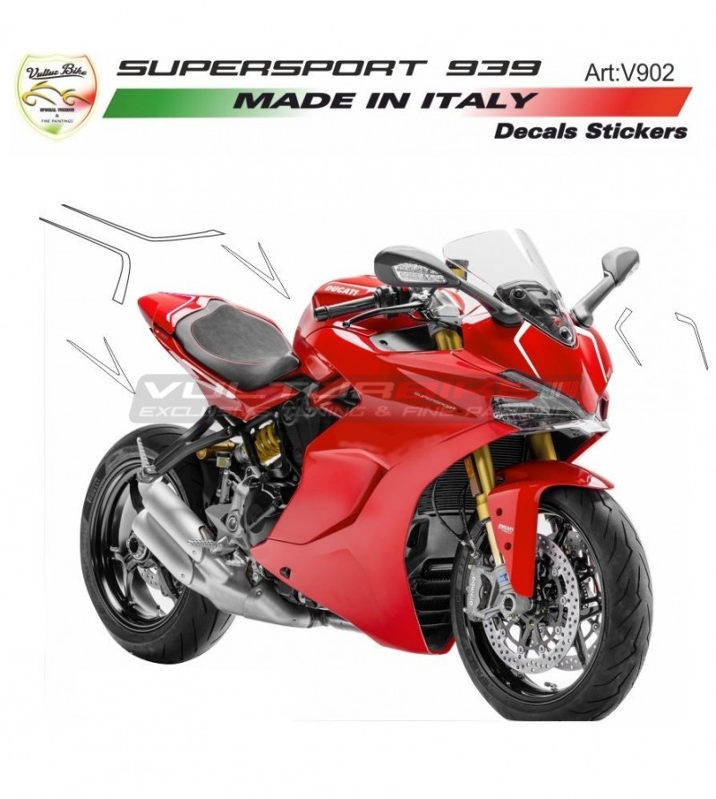 Diseño de marca del kit de pegatinas de colores - Ducati Supersport 939